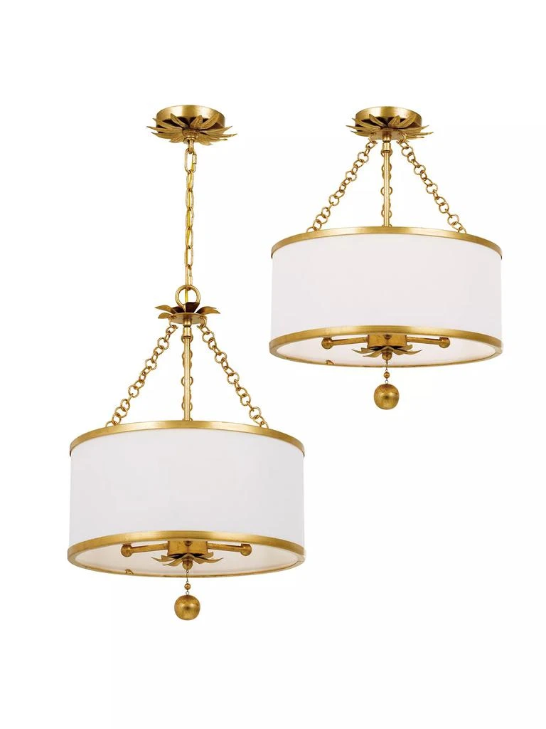 Crystorama Broche 3-Light Antique Chandelier 2