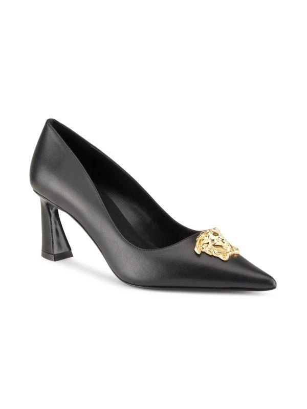 Versace La Medusa 64MM Spool Heel Leather Pumps 2