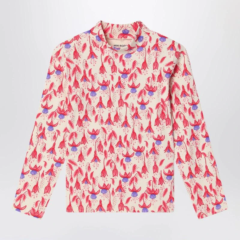 Mini Rodini Red patterned blouse in organic cotton 1