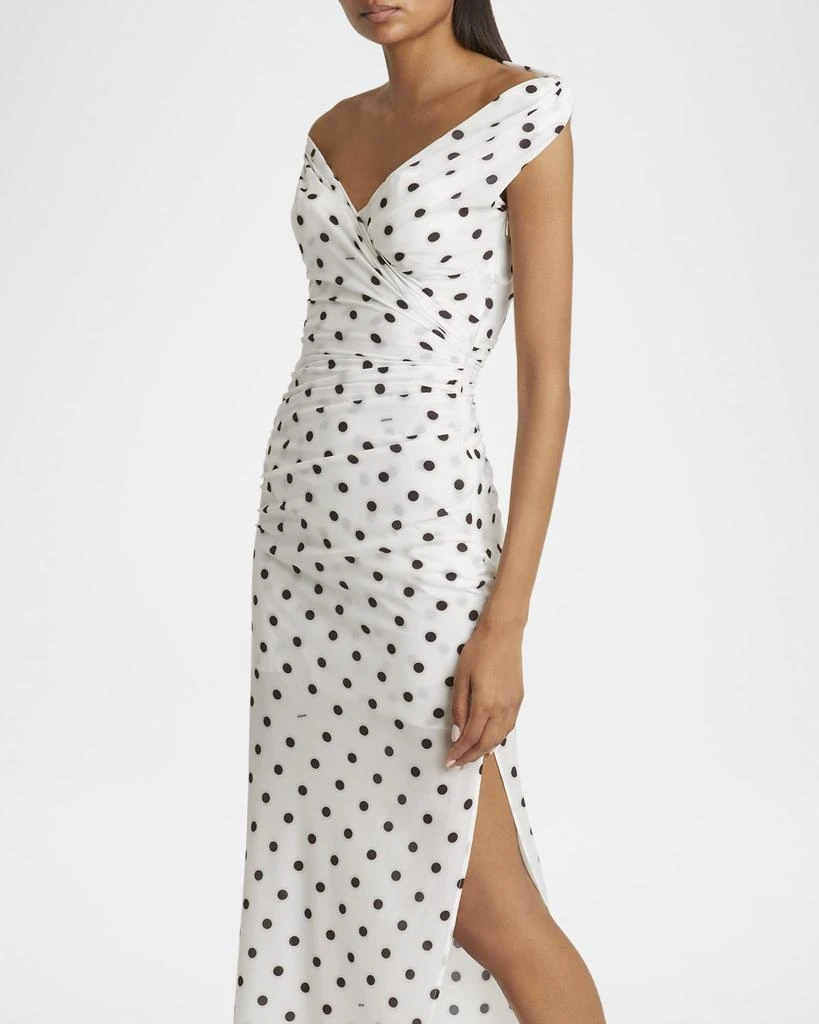 Jacquemus Rita Polka-Dot Off-The-Shoulder Gown 5