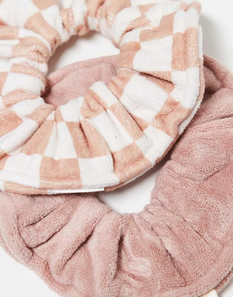 Kitsch Kitsch Microfiber Quick-Dry Towel Scrunchies 2 Pack - Terracotta Check 4