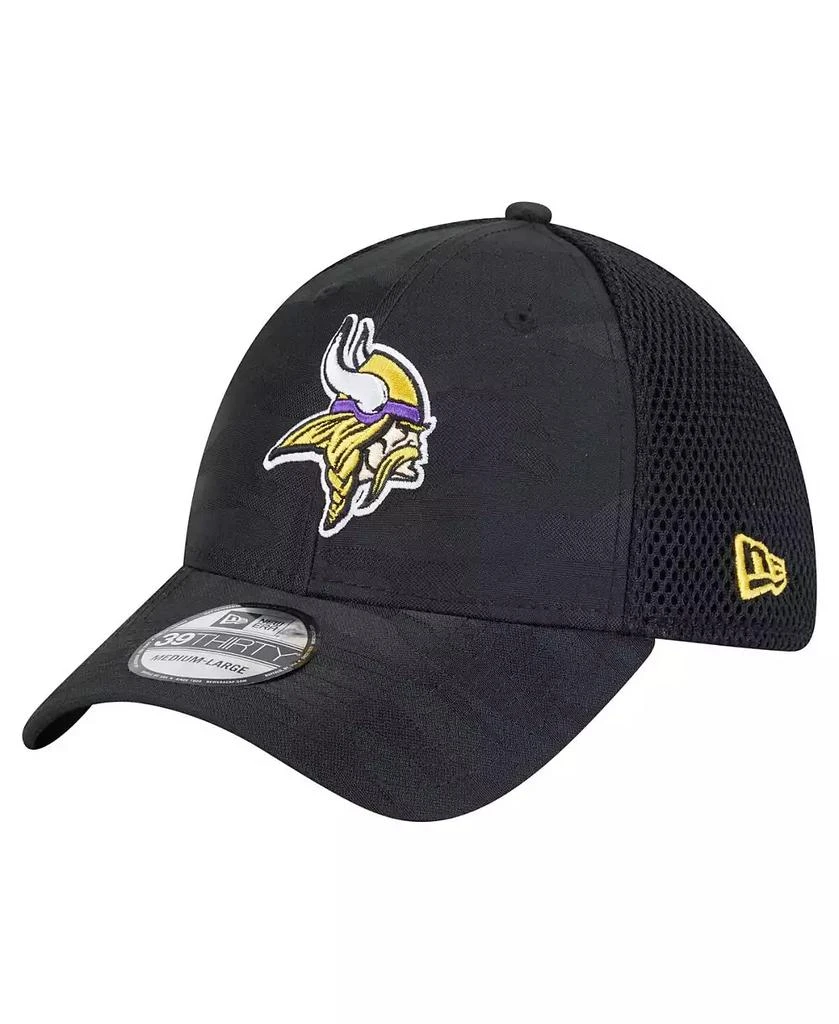 New Era Men's Black Minnesota Vikings Active Camo 39THIRTY Flex Hat 1