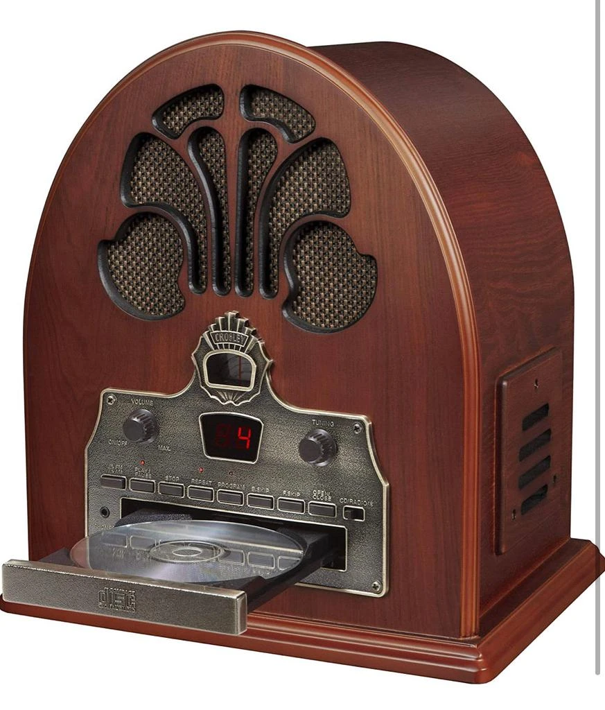 Crosley Cathedral Retro Am/fm Tabletop Radio With Bluetooth Receiver And Cd Player, Paprika 3