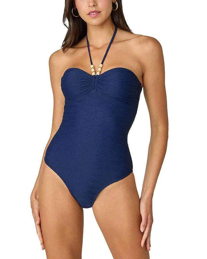 Shoshanna Textured Cinched One Piece Swimsuit 1