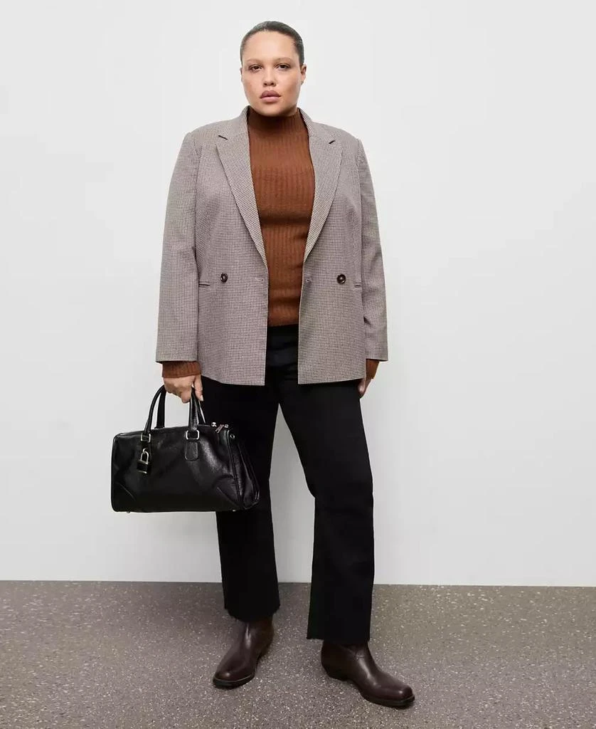 Mango Women
s Double-Breasted Micro-Houndstooth Jacket 5