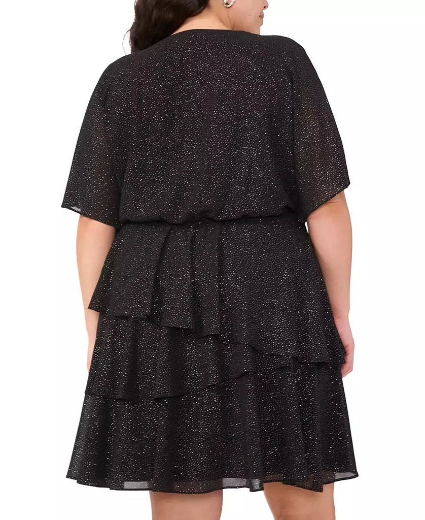 MSK Plus Size Glitter Chiffon Fit & Flare Dress 5