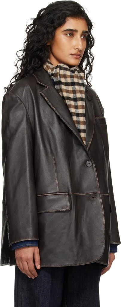 Weekend Max Mara Brown Pila Leather Blazer 2