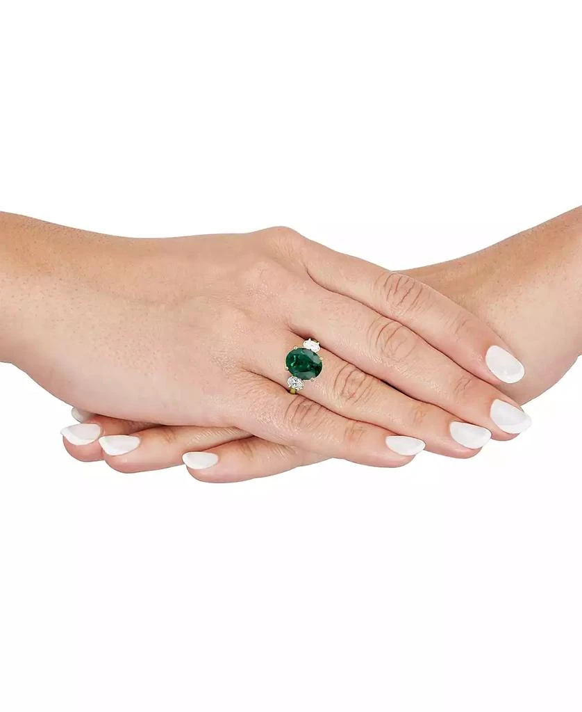 Grown With Love Lab Grown Sapphire (5-5/8 ct. t.w.) & Lab Grown Diamond (3/8 ct. t.w.) Ring in 14k White Gold (Also available in Emerald & Ruby) 6