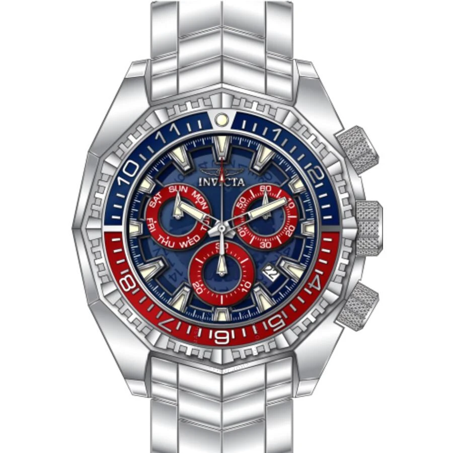 Invicta Akula Chronograph Quartz Blue Dial Pepsi Bezel Men's Watch 44296 1