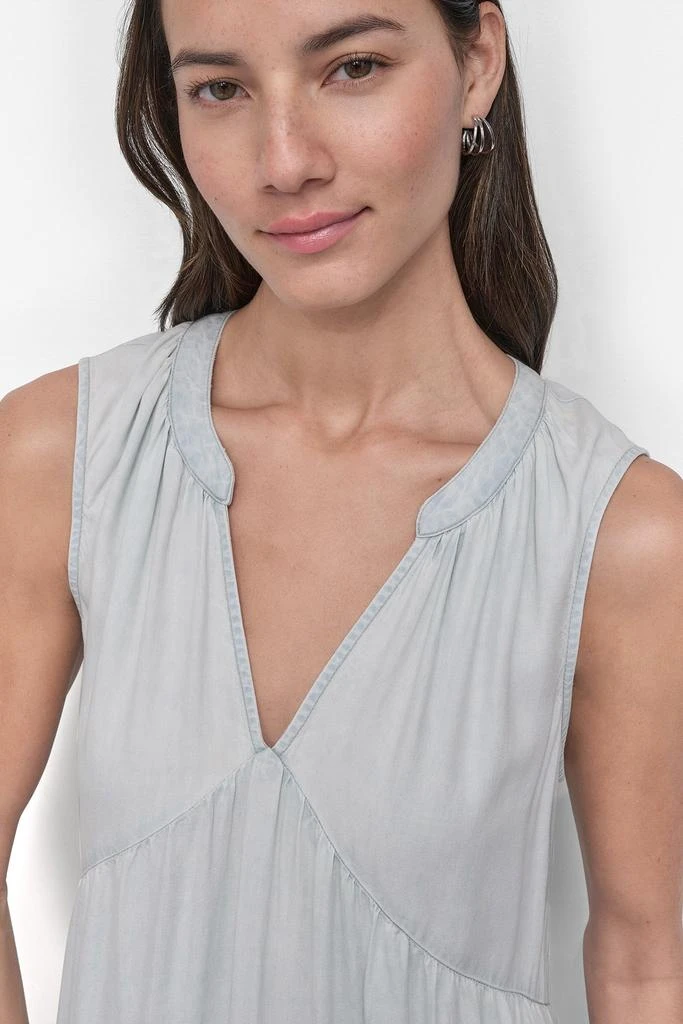 DKNY TENCEL TIERED MIDI SWING DRESS 4