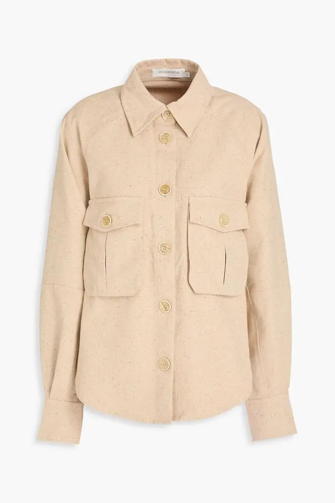 Zimmermann Donegal cotton and silk-blend shirt jacket