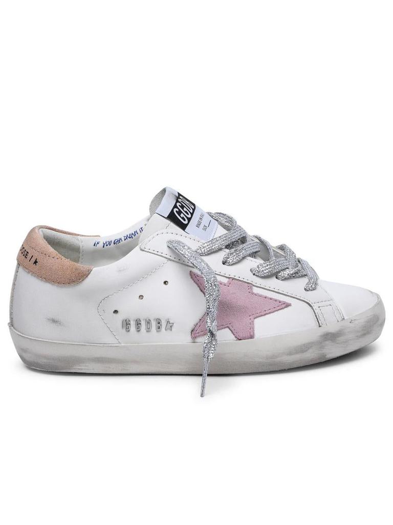 Golden Goose Golden Goose 'Super-Star Classic' White Leather Sneakers