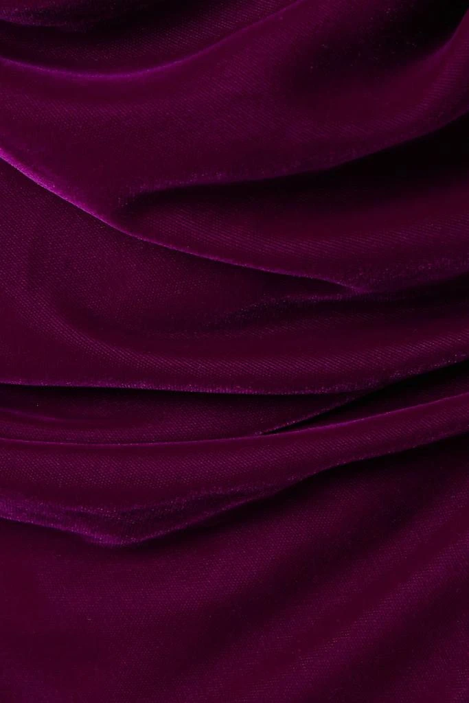 RASARIO Draped open-back velvet gown 4