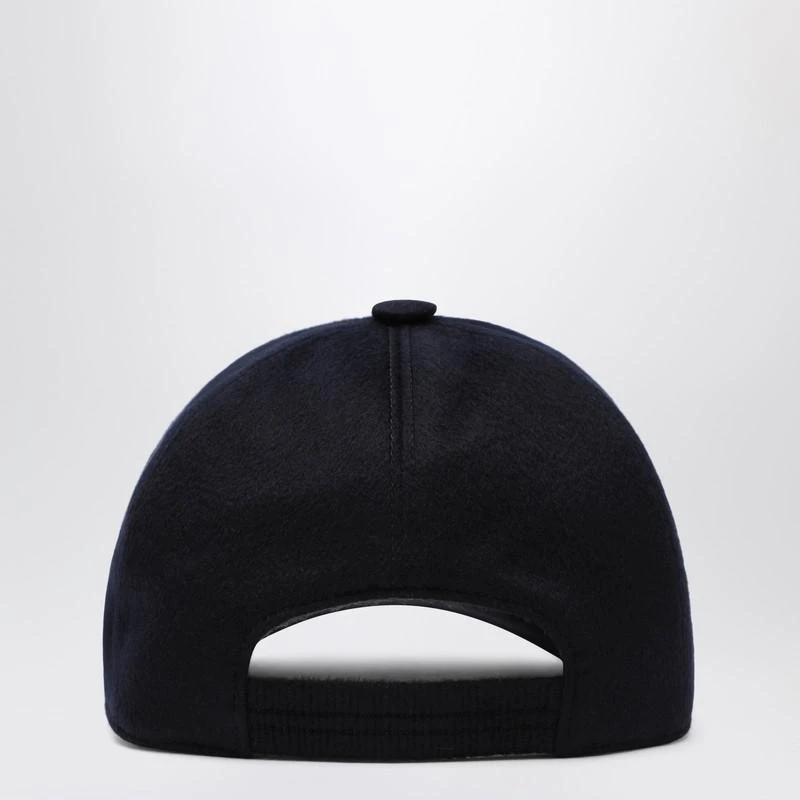 Loro Piana Navy blue cashmere beanie 3