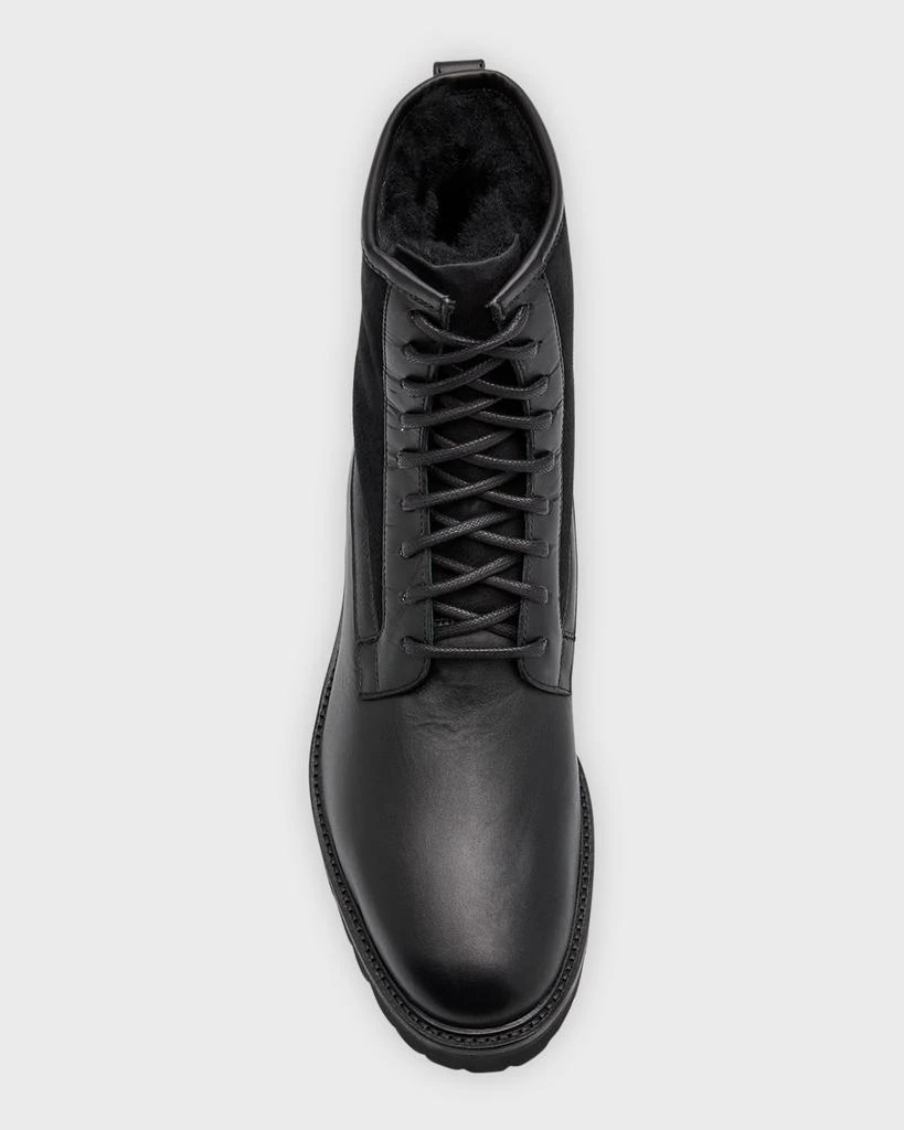 Aquatalia Men's Gitano Weatherproof Leather and Suede Lace-Up Boots 5