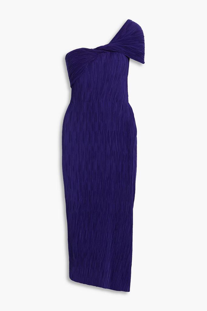 Jason Wu Off-the-shoulder plissé-crepe midi dress