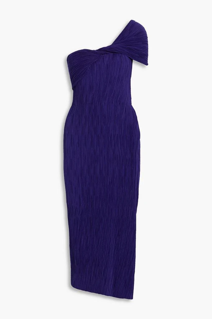Jason Wu Off-the-shoulder plissé-crepe midi dress 1