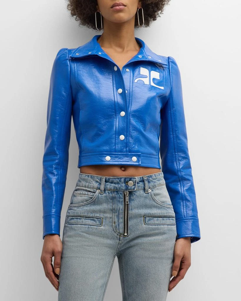 Courrèges Textured Vinyl Crop Jacket 4