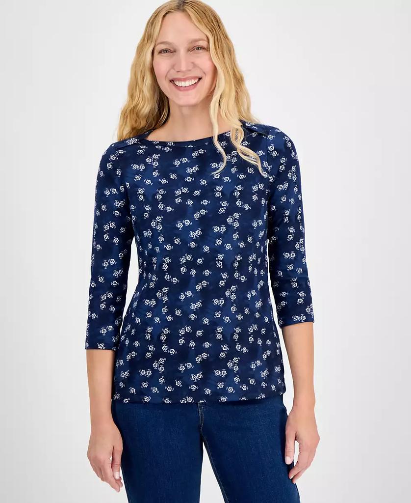 売れ筋商品|||スタイルアンドコー カットソー トップス レディース Plus Size Flutter-Sleeve Top, Exclusively at Macy's Aqua Swirl Style & Co Plus Size Flutter-Sleeve Top, Exclusively at