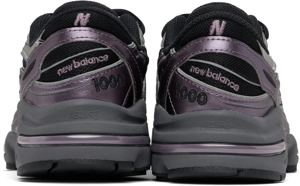 New Balance Black & Purple 1000 Sneakers 2