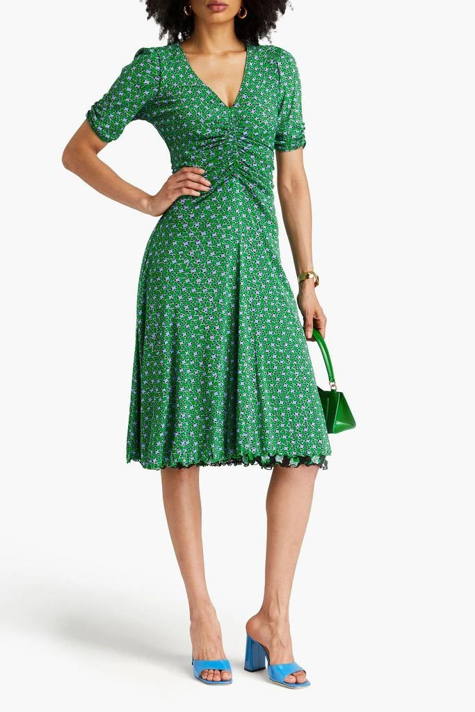 Koren reversible ruched printed dress  On Sale Now with Up to 70% Off |  Discover Exclusive Deals & Savings at BeyondStyle  Authentic Diane von  Furstenberg summer dresses|women|clothing|dresses|knee length dresses with