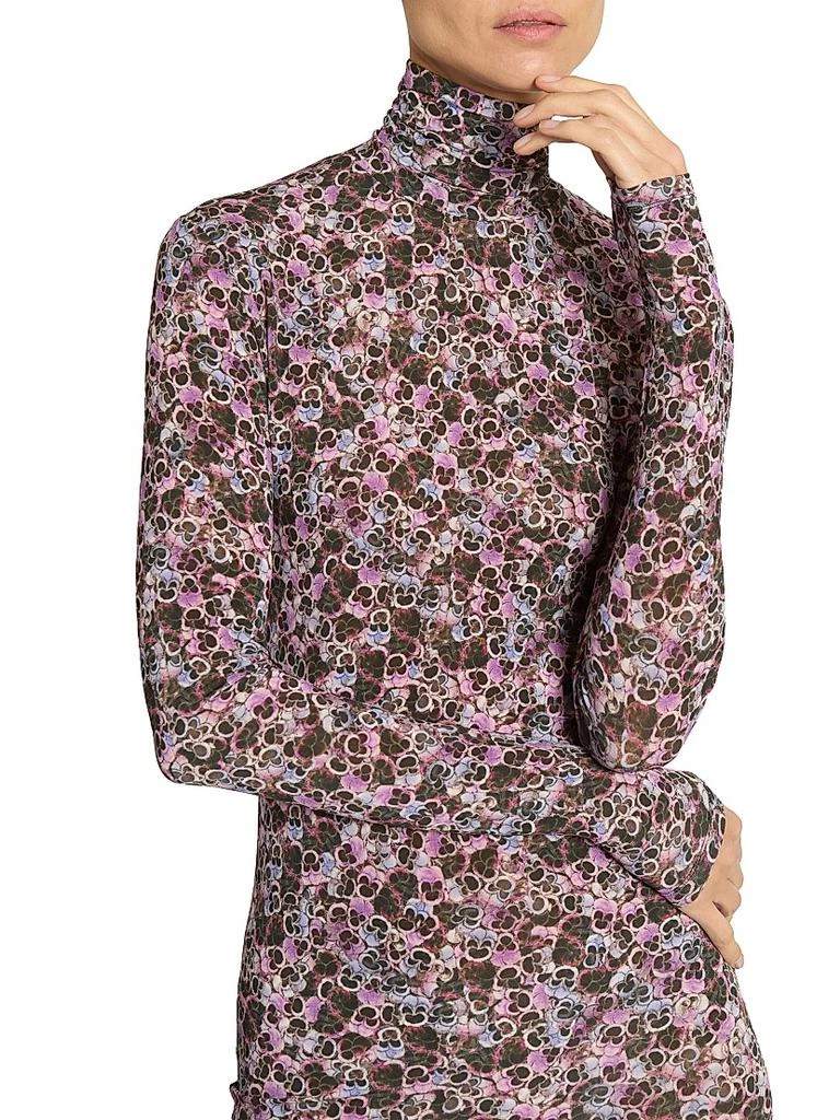Isabel Marant Vanessa Floral Jersey Turtleneck Dress 7