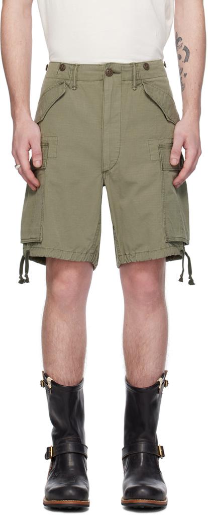 RRL Khaki Cargo Pocket Shorts