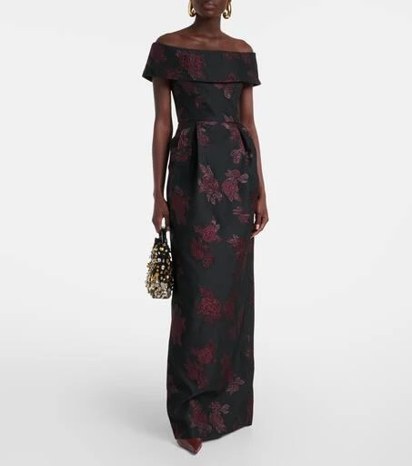 knee length dresses for ladies Floral 'Carina' Maxi Dress with V-Neckline X-Small / Red/Orange - Dresses - Women's Clothing & Accessories