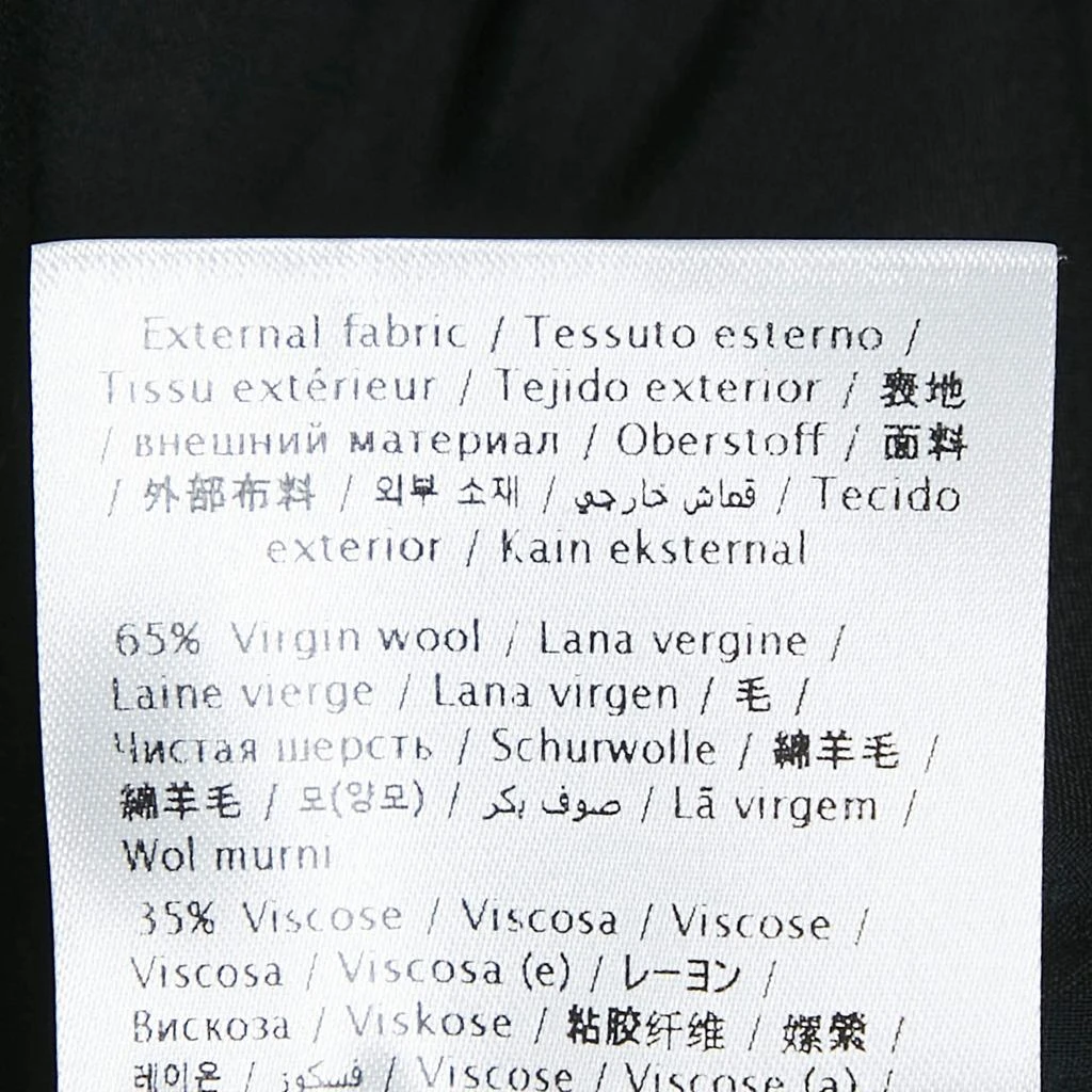 Valentino Valentino Black Floral Print Wool Blend Top and Pants Set M 6