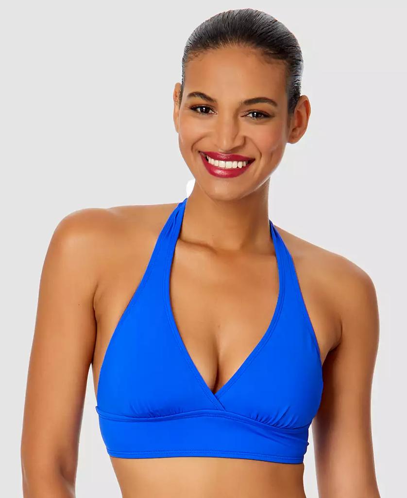 Anne Cole Solid Banded Halter Bikini Top