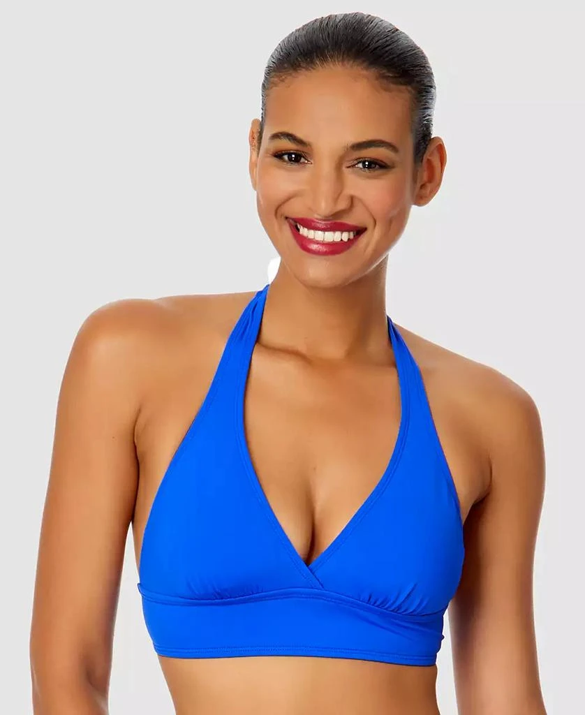 Anne Cole Solid Banded Halter Bikini Top 1