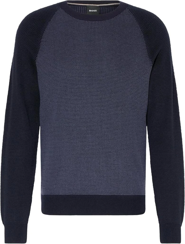 Hugo Boss Men's Dairon Wool Crew Neck Sweater, Navy 1
