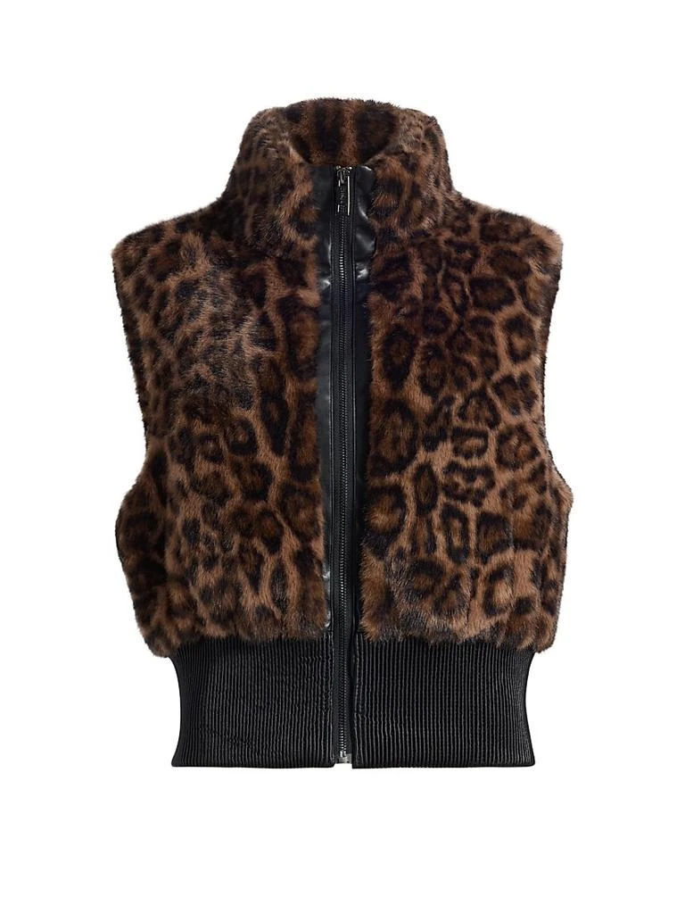 Jocelyn Animal-Print Faux-Fur Vest 1