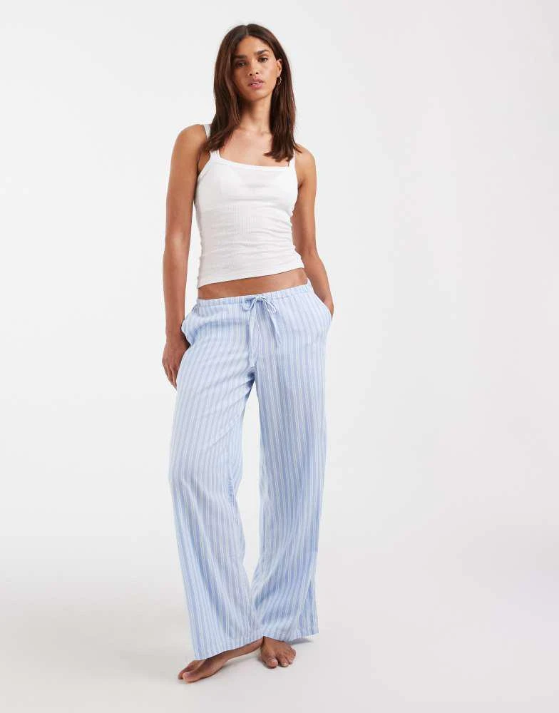 HOLLISTER Hollister wide leg pyjama bottoms in blue stripe