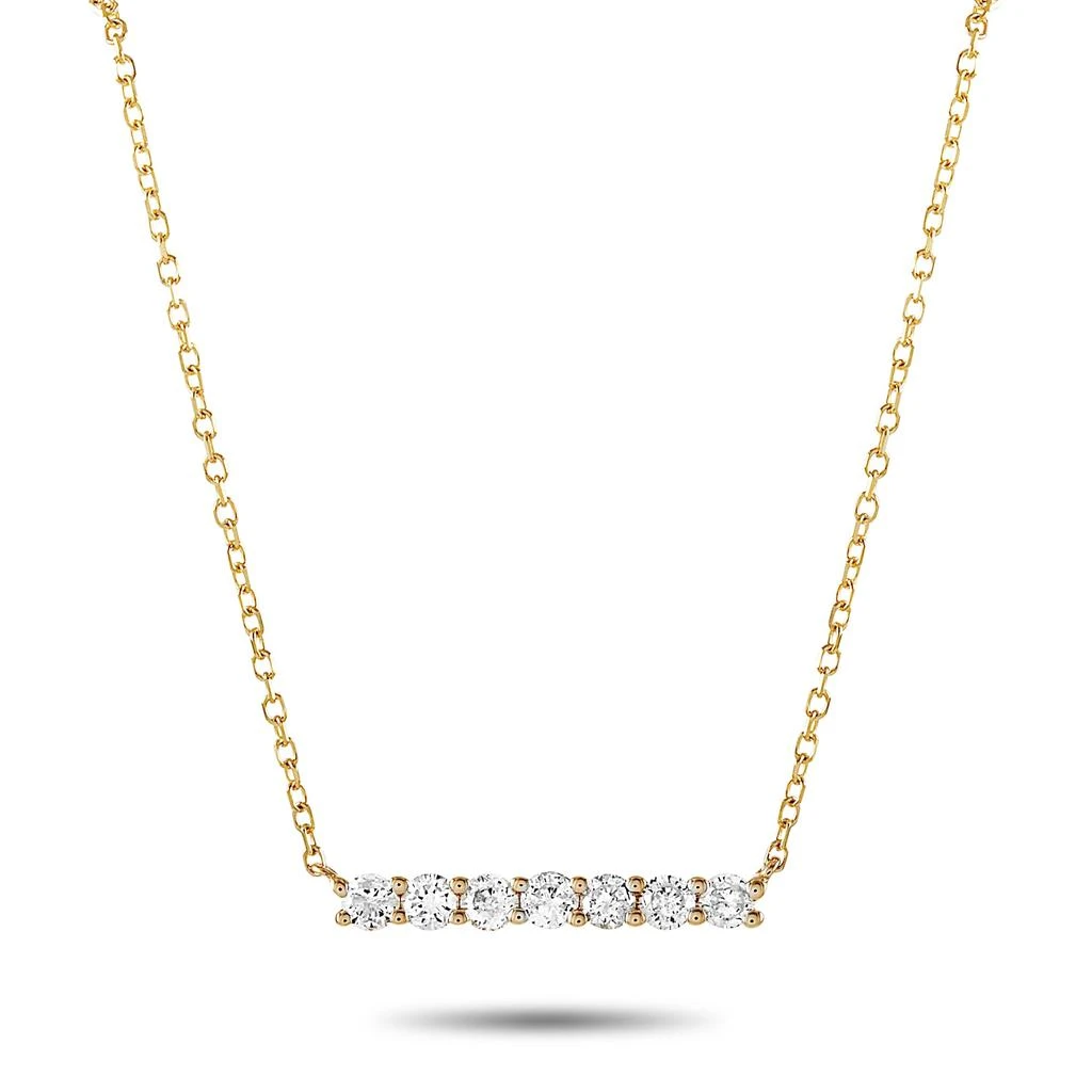 Non Branded 14K Yellow Gold 0.25 ct Diamond Pendant Necklace 1