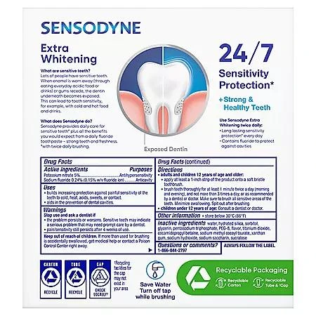 Sensodyne Sensodyne Extra Whitening Toothpaste, 6.5 oz., 4 pk. 2