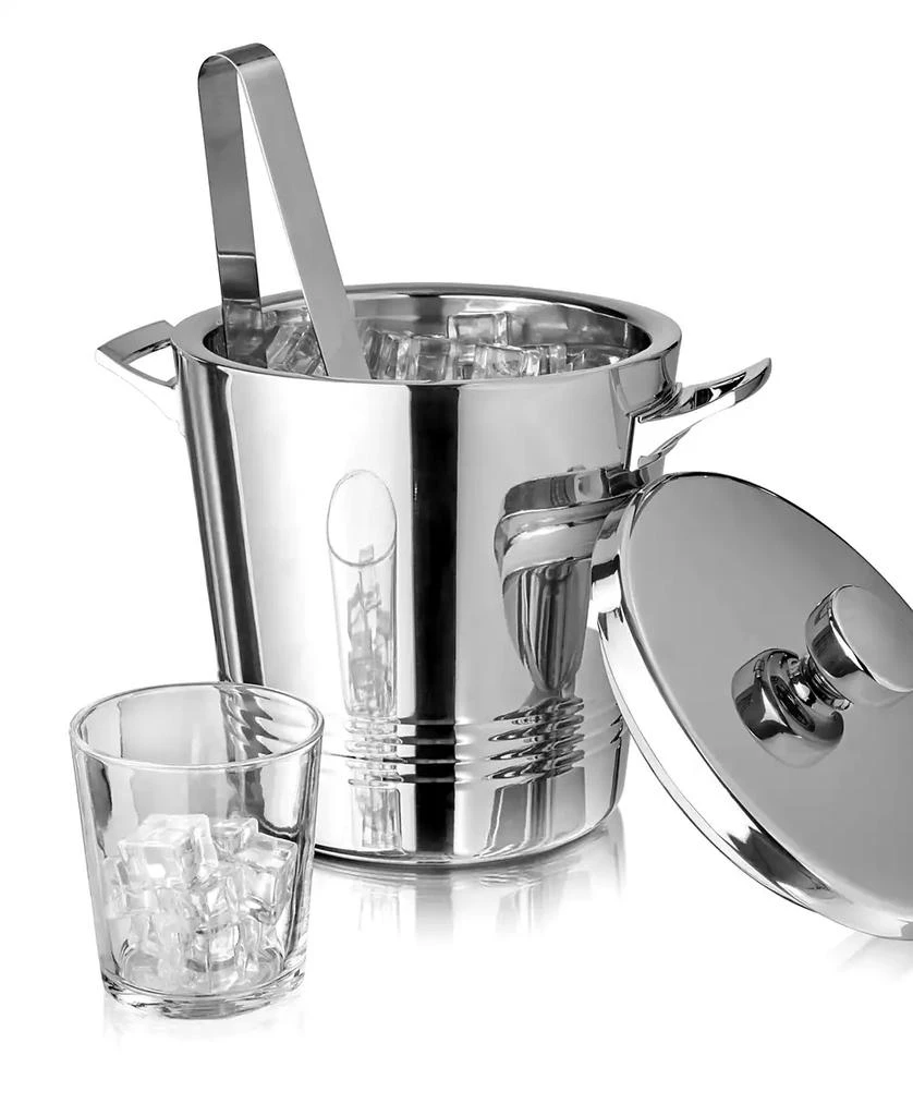 Godinger Signature Collection by Double Wall Stainless Steel Ice Bucket with Tong 2