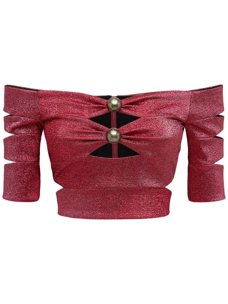 AREA Banded Stretch Tech Crop Top 1