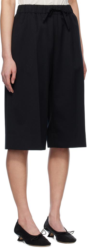 Simone Rocha Black Wide Leg Long Shorts