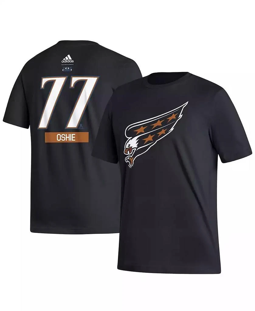 Adidas Men's TJ Oshie Black Washington Capitals Reverse Retro 2.0 Name and Number T-shirt 1
