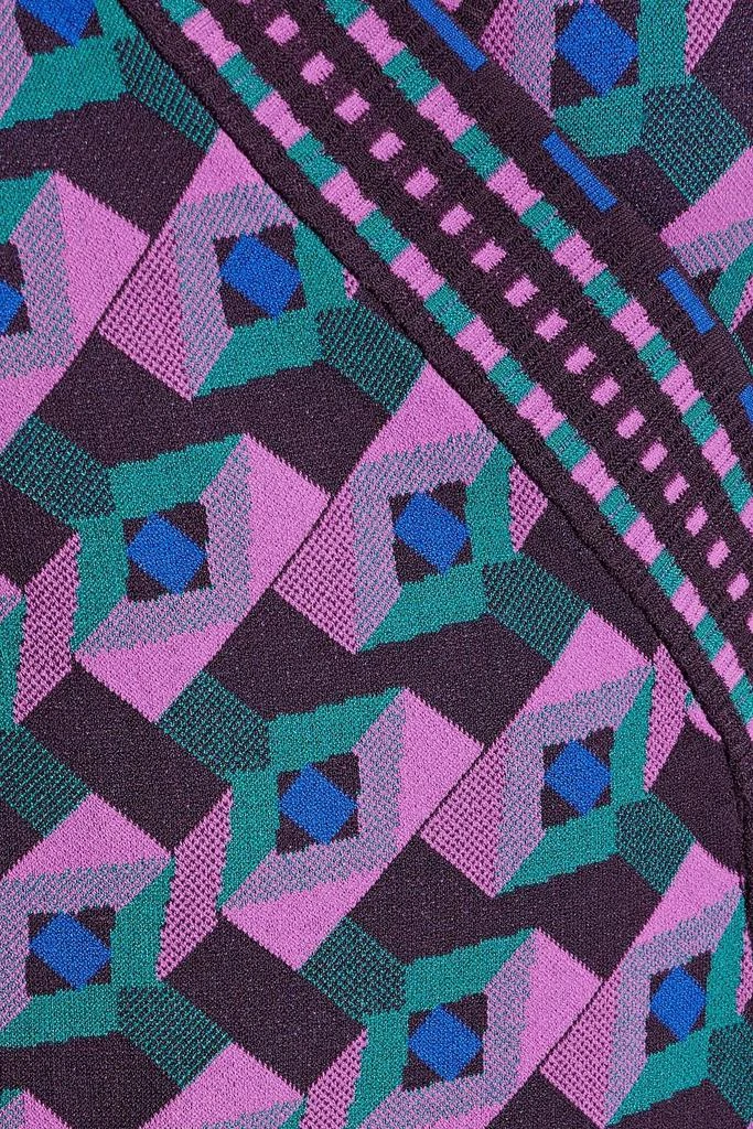 Diane von Furstenberg Edwina intarsia-knit mini wrap dress 4