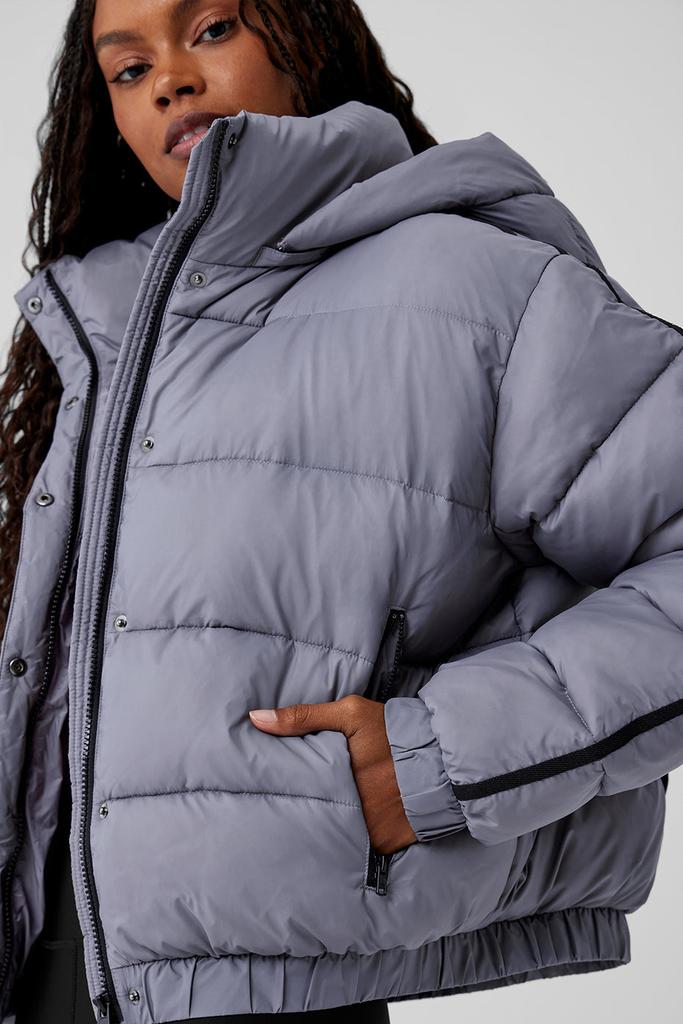 Alo Aspen Love Puffer Jacket - Fog Fog XS - Coats - Free Alo Aspen Love Puffer Jacket - Fog Fog XS - Coats - Free