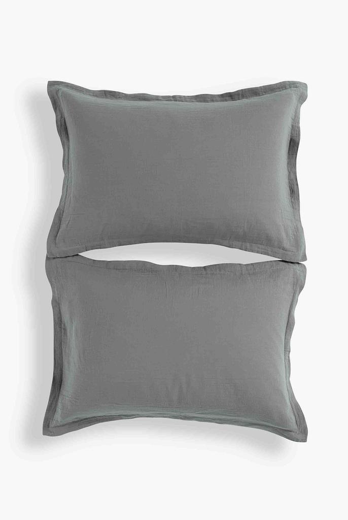 Christy Organic retreat relaxed feel 100% organic cotton king pillowcase pair