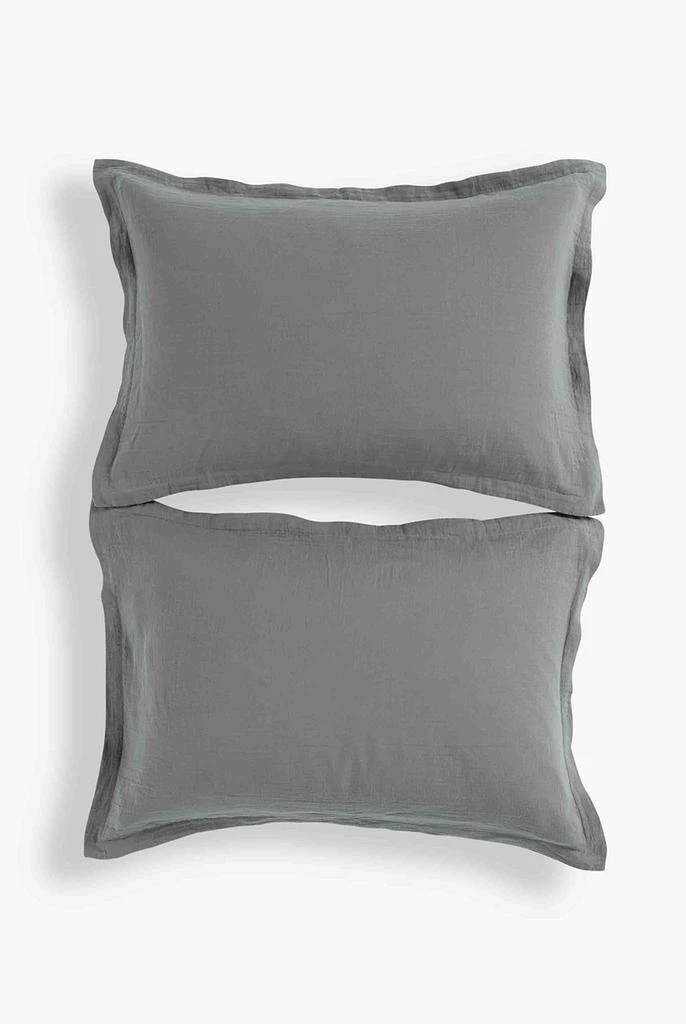 Christy Organic retreat relaxed feel 100% organic cotton king pillowcase pair 1