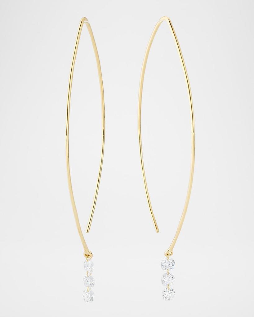 Graziela Gems 18K Yellow Gold Floating Diamond Earrings