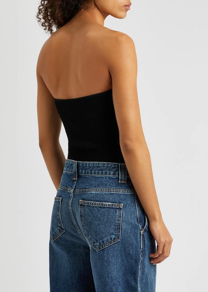 Khaite Jericho ribbed-knit bandeau top  3