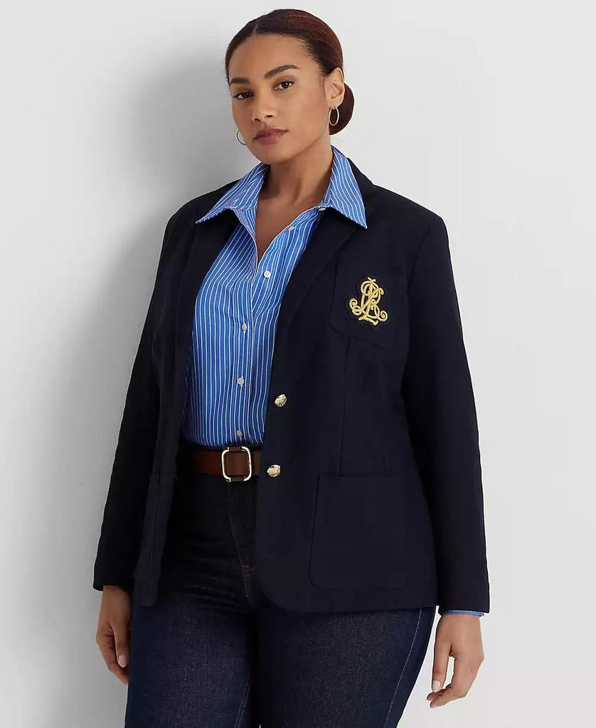 Ralph Lauren Plus Size Jacquard Blazer 1