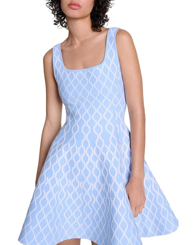 Maje Russel Wave Printed Mini Dress 5