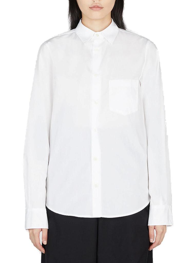 ANN DEMEULEMEESTER ホワイト 長袖シャツ S Shop Ann Demeulemeester Buttoned Long-Sleeved Shirt on Sale at