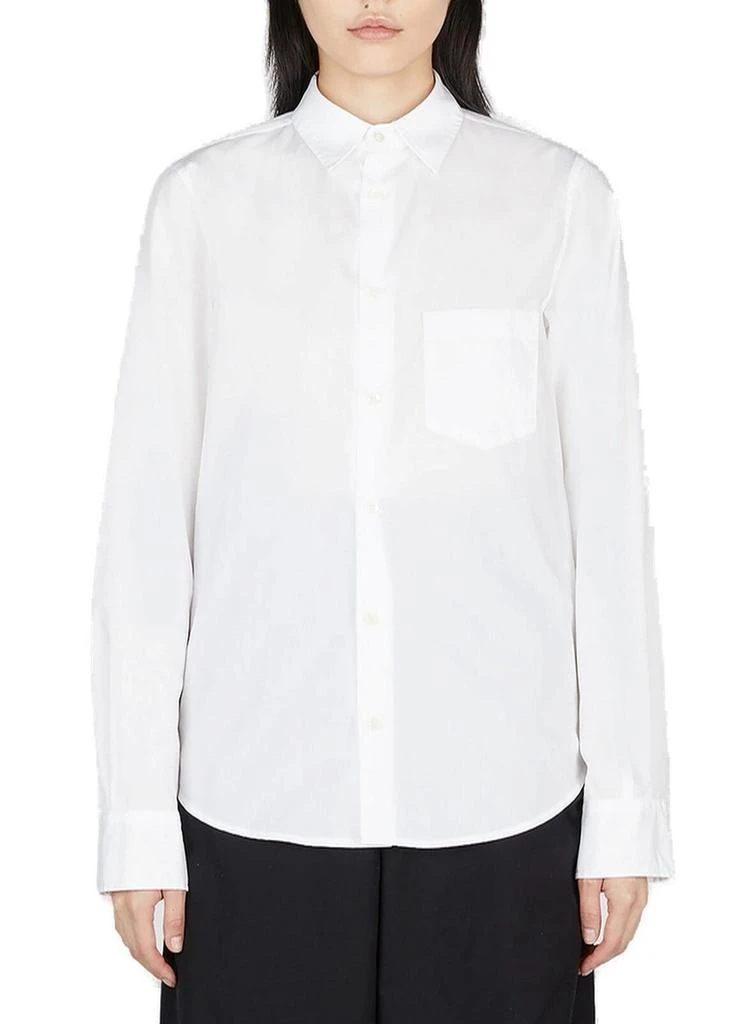 Ann demeulemeester ロングシャツ ホワイト コットン 36 【公式通販 